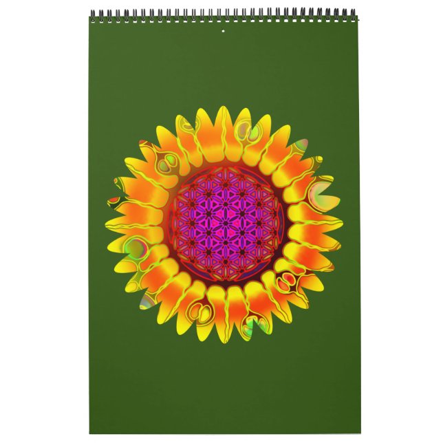 Livslängd - geometrisk Blommar 4 Kalender (Omslag)