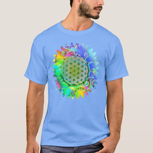Livslängd - Geometrisk Blommar 5 T Shirt (Framsida)