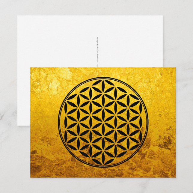 LIVSLÄNGD - Geometrisymbol Helig fullt 1 Vykort (Fram/baksida)