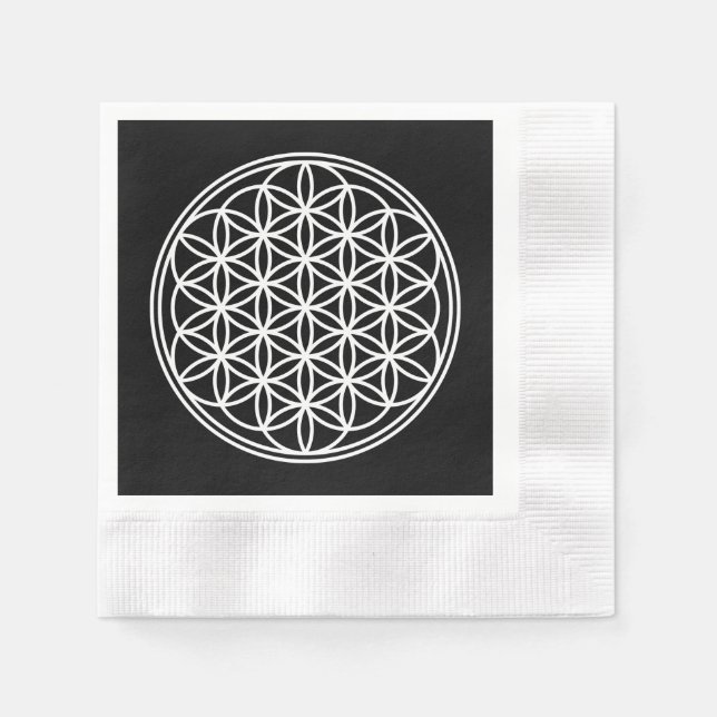 LIVSLÄNGD - Helig Geometrisymbol kontur 2 Pappersservett (Framsidan)