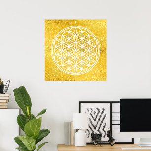 LIVSLÄNGD - Helig Geometrisymbol kontur 2 Poster