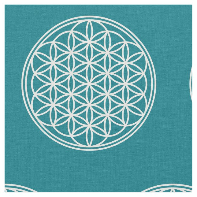 LIVSLÄNGD - Helig Geometrisymbol kontur 2 Tyg (Närbild)