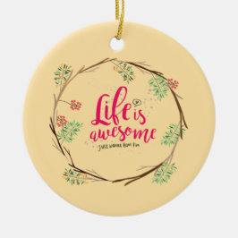 Livslängd i mamma med roligt och meningsfulla arti julgransprydnad keramik