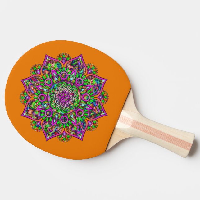Livslängd - Indiska mandala 1 Pingisracket (Sidan)