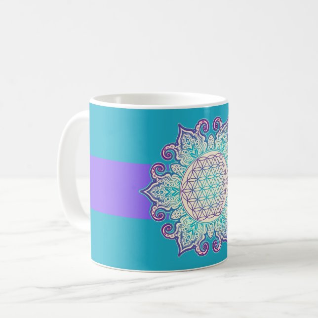 Livslängd - Indiska mandala 2 Kaffemugg (Framsida vänster)