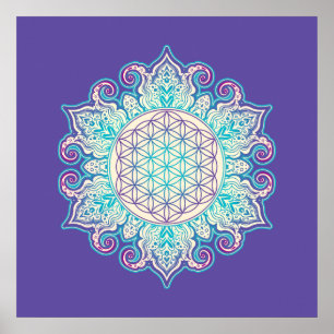 Livslängd - Indiska mandala 2 Poster