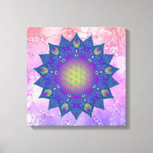 Livslängd - Indiska mandala 3 Canvastryck