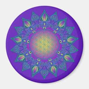 Livslängd - Indiska mandala 3 Magnet