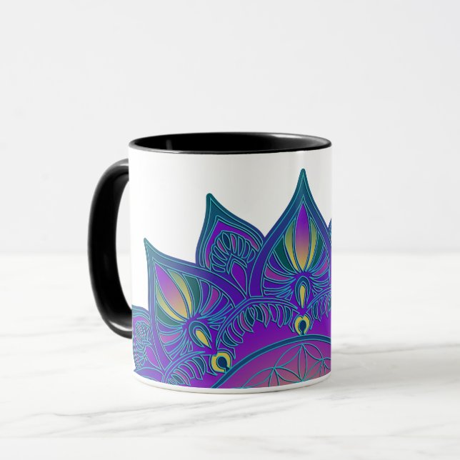 Livslängd - Indiska mandala 3 Mugg (Framsida vänster)