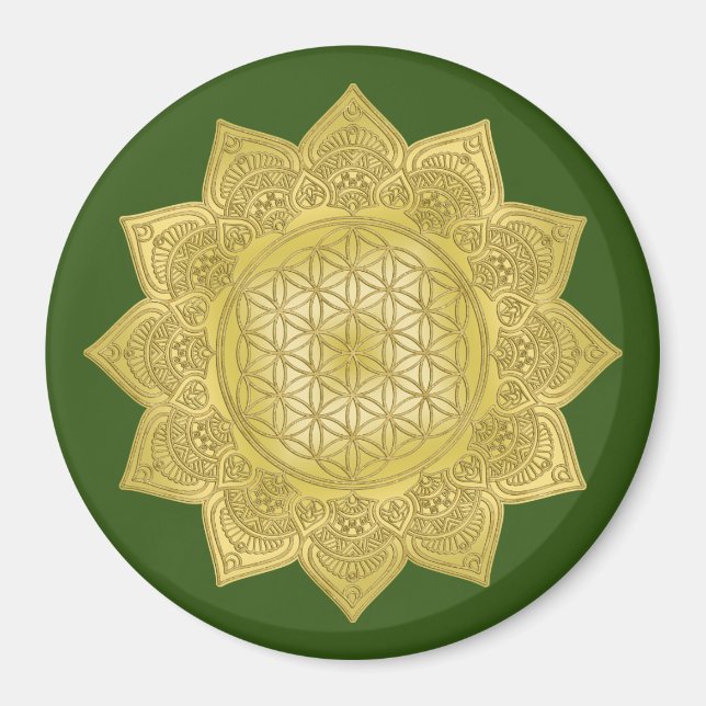 Livslängd - Indiska mandala 4 Magnet (Framsidan)