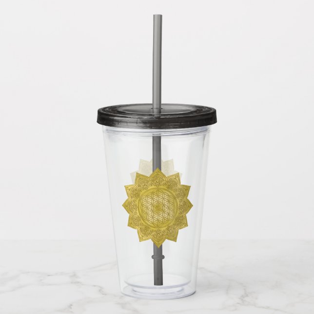 Livslängd - Indiska mandala 4 Take Away Mugg (Framsida)