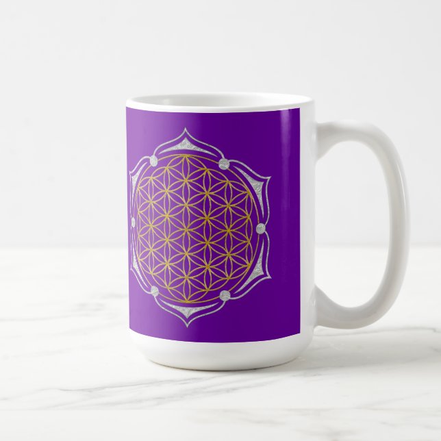 Livslängd - Lotus guld silver Kaffemugg (Höger)