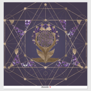 Livslängd Lotus - Helig Geometry Ornament Klistermärken