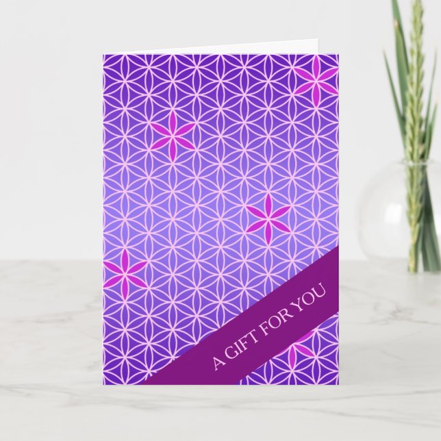 LIVSLÄNGD - magentans rosa mönster Kort (Framsida)