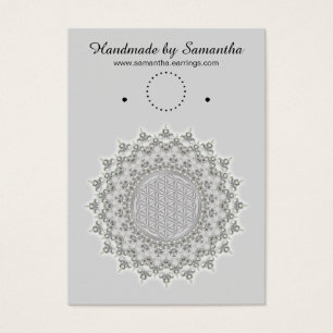 Livslängd - Mandala grått grönt Visitkort