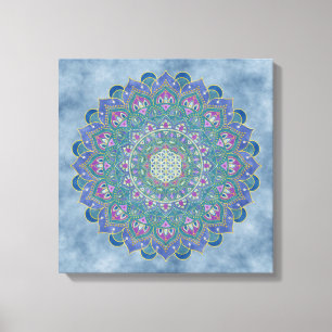 Livslängd - Mandala India Stil 1 Canvastryck