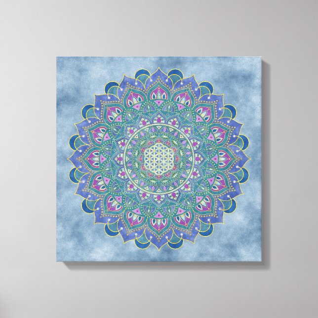 Livslängd - Mandala India Stil 1 Canvastryck (Framsida)
