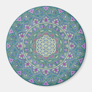 Livslängd - Mandala India Stil 1 Magnet