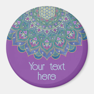 Livslängd - Mandala India Stil 1 Magnet