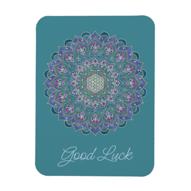 Livslängd - Mandala India Stil 1 Magnet (Vertikal)