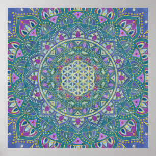 Livslängd - Mandala India Stil 1 Poster