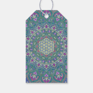 Livslängd - Mandala India Stil 1 Presentetikett