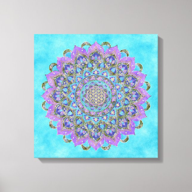 Livslängd - Mandala India Stil 2 Canvastryck (Framsida)