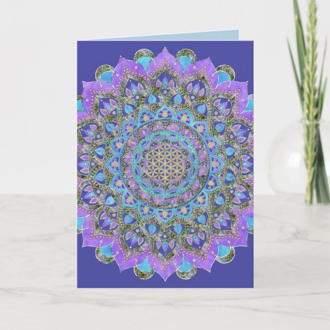 Livslängd - Mandala India Stil 2 Kort (Framsida)