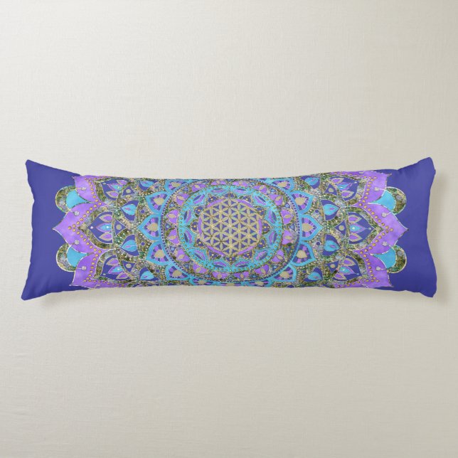 Livslängd - Mandala India Stil 2 Kroppskudde (Framsidan)