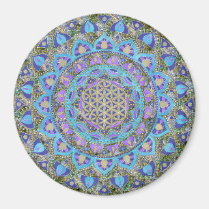Livslängd - Mandala India Stil 2 Magnet