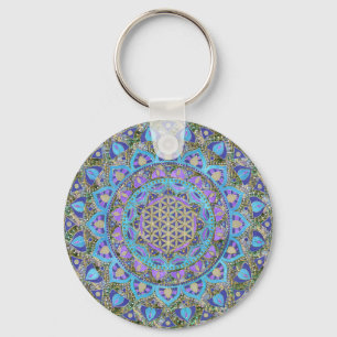 Livslängd - Mandala India Stil 2 Nyckelring
