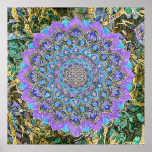 Livslängd - Mandala India Stil 2 Poster