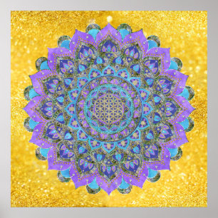 Livslängd - Mandala India Stil 2 Poster
