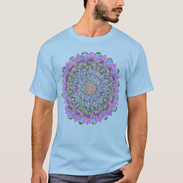 Livslängd - Mandala India Stil 2 T Shirt (Framsida)