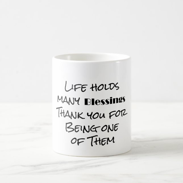 Livslängd och Tack Kaffemugg (Center)