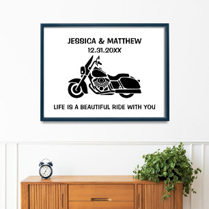 Livslängd om en vacker tur med motorcykeln poster