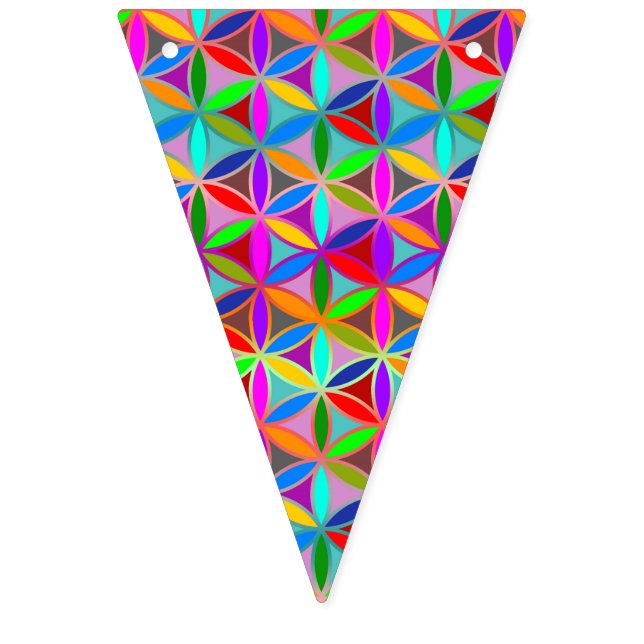 Livslängd - sömlös mönster - gradient färg vimplar (Första flaggan)