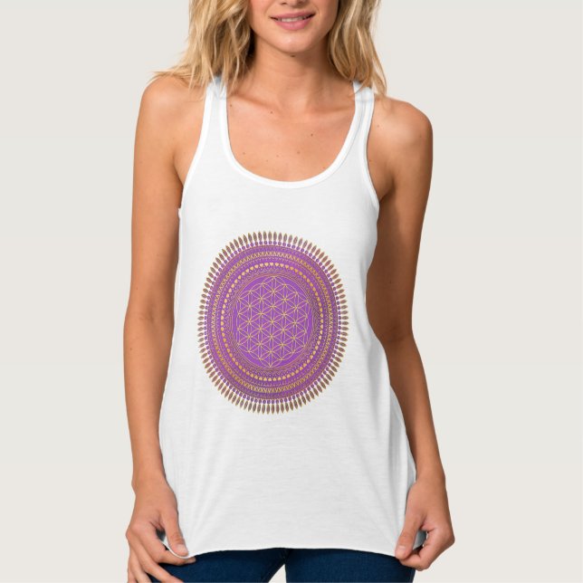 Livslängd - ursprungsbefolkade Mandala 4 Linne Med Racerback (Framsida)