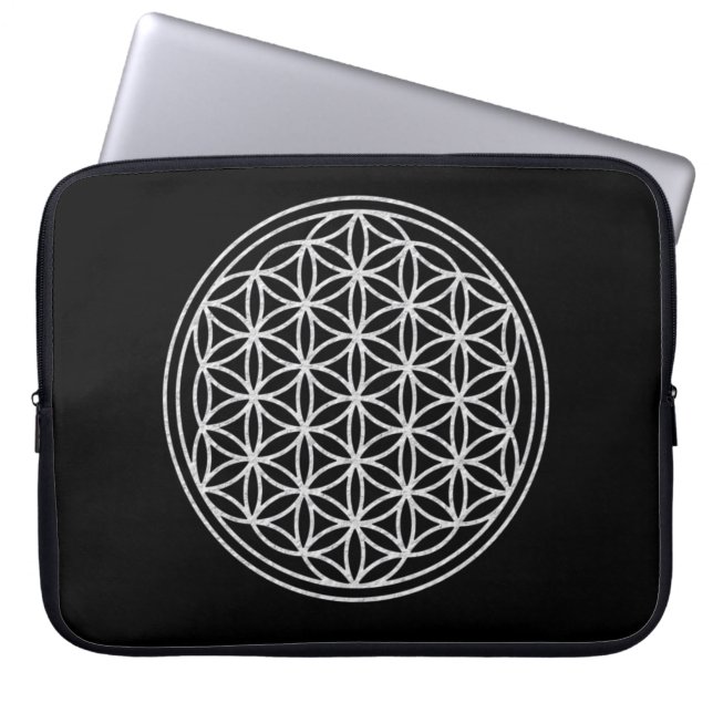LIVSLÄNGD - vit Laptop Sleeve (Framsidan)