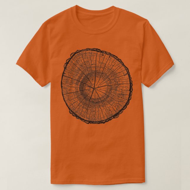 Livslängden för ett utkast från Träd Träd Ring T Shirt (Design framsida)