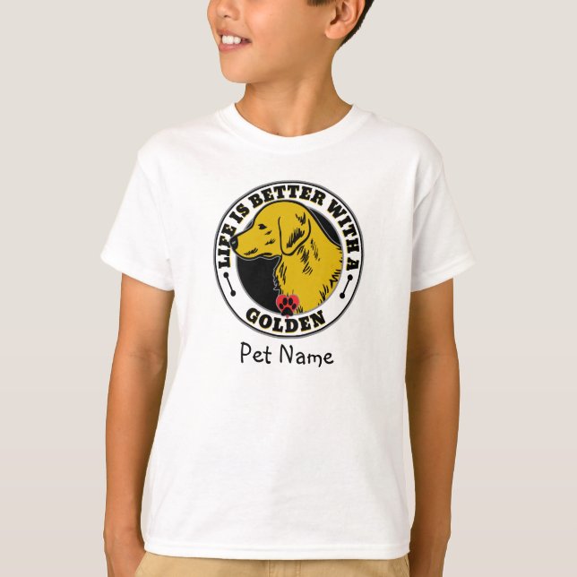Livslängden för Personligen Golden Retriever är bä T-shirt (Framsida)