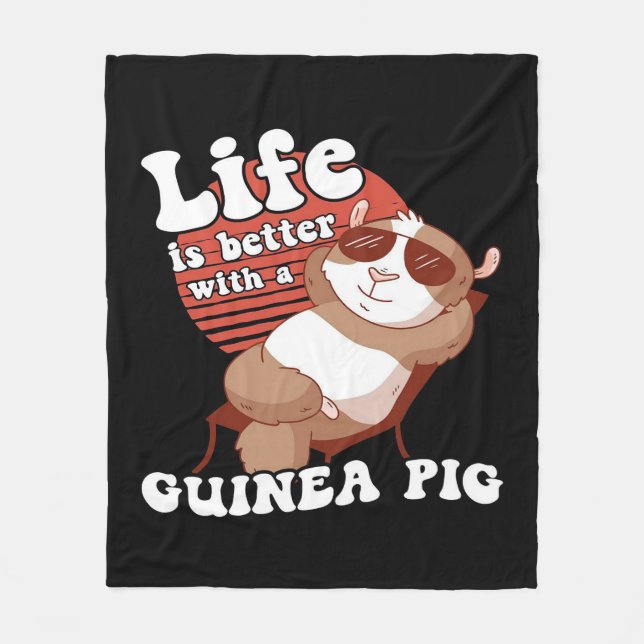 Livslängden i Guinea Gris är bättre med Guinea Gri Fleecefilt (Framsidan)