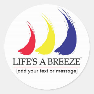 Livslångt är ett Breeze®_Paint-the-Vind_Template-d Runt Klistermärke