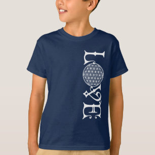 Livslångt blomma - KÄRLEK-tatueringsvit T Shirt