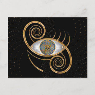Livslångt blomma - Öga Swirl Ornament Vykort