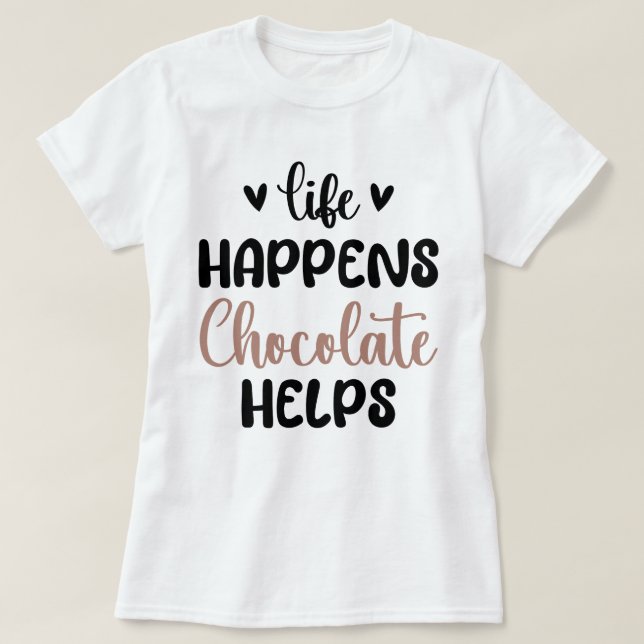 Livslångt choklad hjälper familjens frukost-Coola T Shirt (Design framsida)
