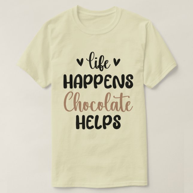 Livslångt choklad hjälper familjens frukost-Coola T Shirt (Design framsida)