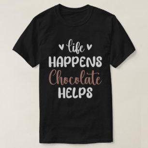 Livslångt choklad hjälper till att typografi av po t shirt