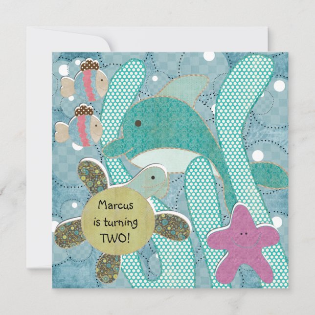 Livslångt liv i havets sköldpaddorInbjudan på föde Inbjudningar (Framsida)