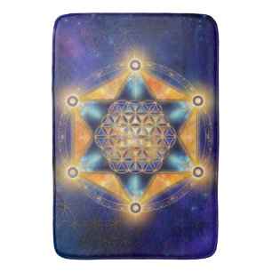 Livslångt Merkaba Star - Sacred Geometry Badrumsmatta